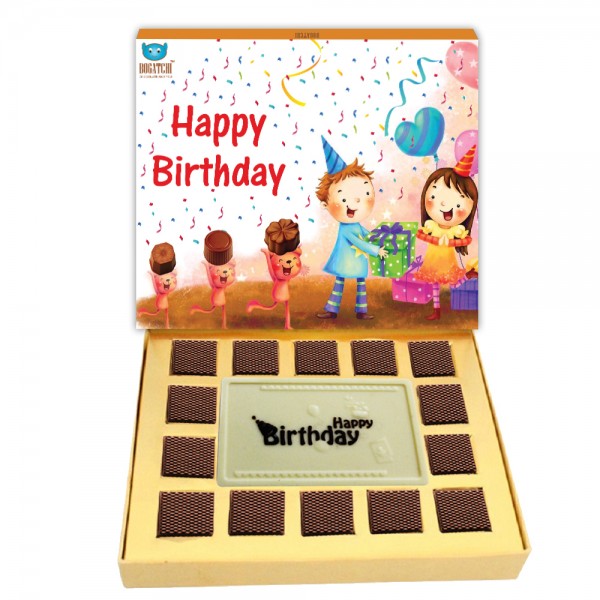 BOGATCHI Happy Birthday Gifts, Happy Birthday Chocolates, Premium Chocolate Candy Box, 15 Pieces